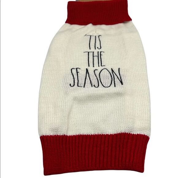 Rae Dunn TIS THE SEASON Dog Sweater Medium - Picture 1 of 2